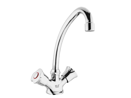 BS064 Swan Double Handle Kitchen Lavatory Tap